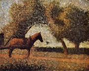 Georges Seurat The Harness Carriage France oil painting artist